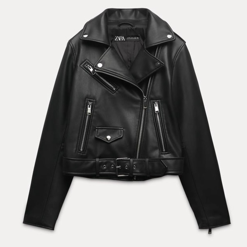 ZARA Faux Leather Biker Jacket